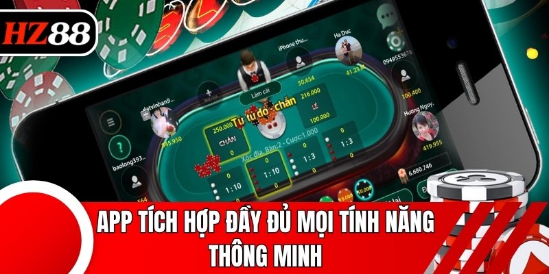 App tích hợp đầy đủ mọi tính năng thông minh